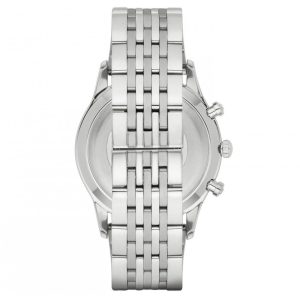 Emporio Armani Men’s Chronograph Quartz Stainless Steel Silver Dial 43mm Watch AR1879