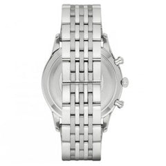 Emporio Armani Men’s Chronograph Quartz Stainless Steel Silver Dial 43mm Watch AR1879