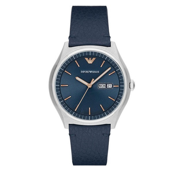 Emporio Armani Men’s Analogue Quartz Leather Strap Blue Dial 43mm Watch AR1978