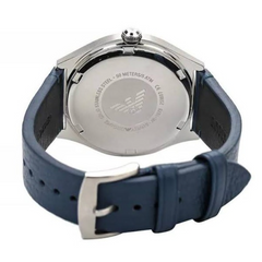 Emporio Armani Men’s Analogue Quartz Leather Strap Blue Dial 43mm Watch AR1978