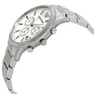 Emporio Armani Men’s Quartz Stainless Steel Cream Dial 43mm Watch AR2458