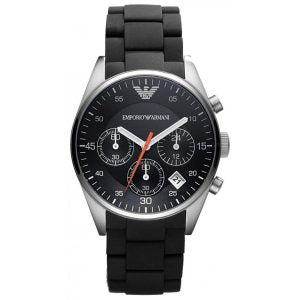 Emporio Armani Men’s Chronograph Quartz Stainless Steel Black Dial 40mm Watch AR5858