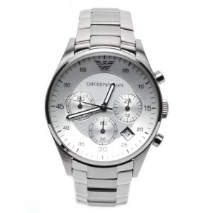 Emporio Armani Men’s Stainless Steel Silver Dial 40mm Watch AR5869