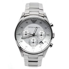 Emporio Armani Men’s Stainless Steel Silver Dial 40mm Watch AR5869