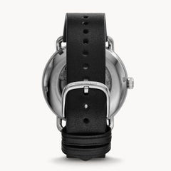 Emporio Armani Men’s Automatic Leather Strap Black Dial 43mm Watch AR60026
