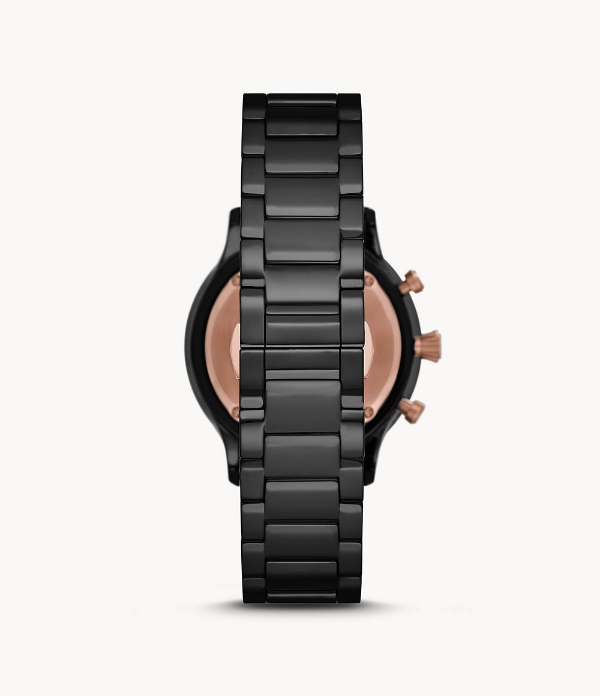 Emporio Armani Men’s Chronograph Stainless Steel Black Dial 43mm Watch AR70006