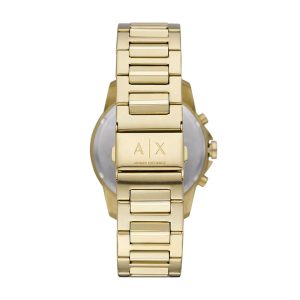 Armani Exchange Men’s Quartz Gold Stainless Steel Black Dial 44mm Watch AX1721