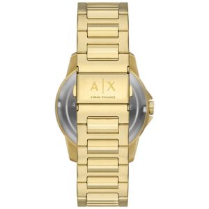 Armani Exchange Men’s Quartz Gold Stainless Steel Grey Dial 44mm Watch AX1737