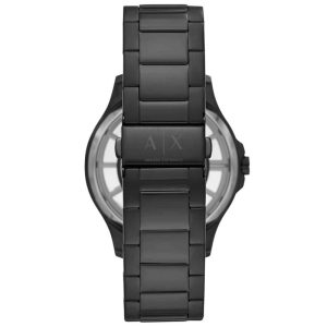 Armani Exchange Men’s Quartz Black Stainless Steel Black Skeleton Dial 46mm Watch AX2192
