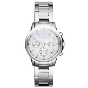 Armani Exchange Women’s Quartz Silver Stainless Steel Mother Of Pearl Dial 36mm Watch AX4324