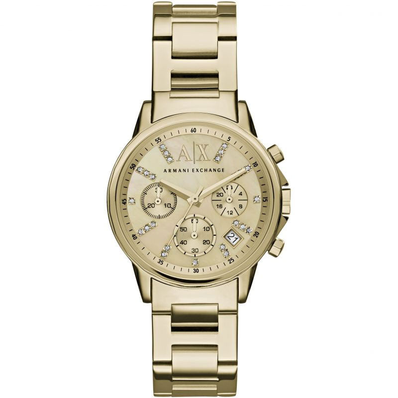 Armani Exchange Women’s Quartz Gold Stainless Steel Gold Dial 36mm Watch AX4327