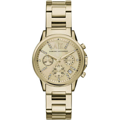 Armani Exchange Women’s Quartz Gold Stainless Steel Gold Dial 36mm Watch AX4327