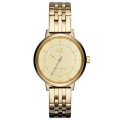 Armani Exchange Women’s Quartz Gold Stainless Steel Gold Dial 39mm Watch AX5361