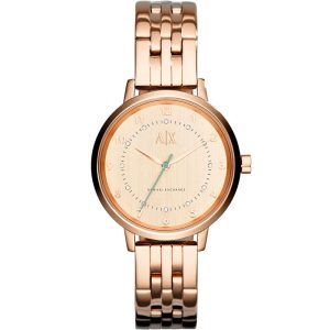 Armani Exchange Women’s Quartz Rose Gold Stainless Steel Rose Gold Dial 39mm Watch AX5362