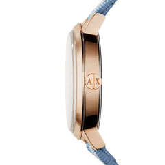 Armani Exchange Women’s Quartz Two Tone Nylon Strap Silver Dial 39mm Watch AX5366