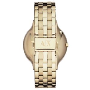 Armani Exchange Women’s Quartz Gold Stainless Steel Gold Dial 40mm Watch AX5408