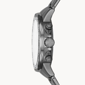 Fossil Men’s Chronograph Grey Stainless Steel Grey Dial 45mm Watch BQ2491