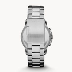 Fossil Men’s Chronograph Quartz Silver Stainless Steel Black Dial 44mm Watch FS4736