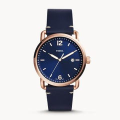 Fossil Men’s Quartz Leather Strap Blue Dial 42mm Watch FS5274