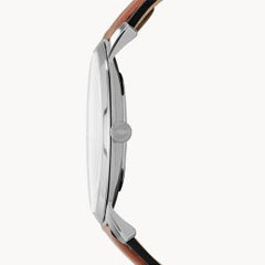 Fossil Men’s Quartz Brown Leather Strap Blue Dial 44mm Watch FS5304