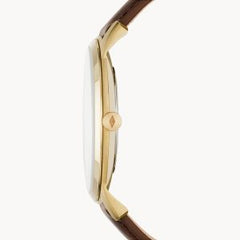 Fossil Men’s Quartz Leather Strap White Dial 44mm Watch FS5397