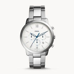 Fossil Men’s Chronograph Quartz Silver Stainless Steel Black Dial 44mm Watch FS5384