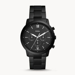 Fossil Men’s Chronograph Quartz Stainless Steel Black Dial 44mm Watch FS5474 Brand New