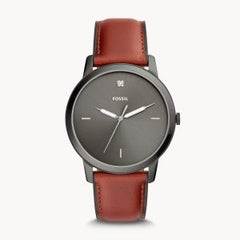 Fossil Men’s Quartz Leather Strap Grey Dial 42mm Watch FS5479