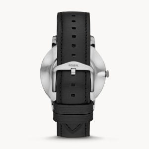 Fossil Men’s Quartz Black Leather Strap Black Dial 44mm Watch FS5497