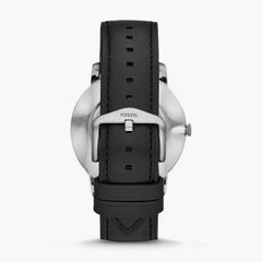 Fossil Men’s Quartz Black Leather Strap Black Dial 44mm Watch FS5497