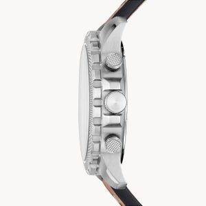Fossil Men’s Quartz Leather Strap Blue Dial 46mm Watch FS5602