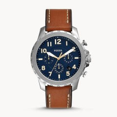 Fossil Men’s Quartz Leather Strap Blue Dial 46mm Watch FS5602