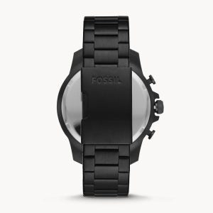 Fossil Men’s Chronograph Quartz Black Stainless Steel Black Dial 46mm Watch FS5603