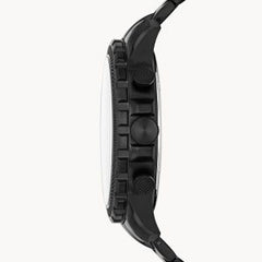 Fossil Men’s Chronograph Quartz Black Stainless Steel Black Dial 46mm Watch FS5603