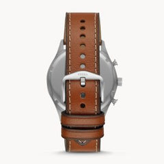 Fossil Men’s Quartz Leather Strap Blue Dial 46mm Watch FS5607