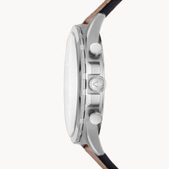 Fossil Men’s Quartz Leather Strap Blue Dial 46mm Watch FS5607