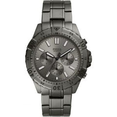 Fossil Men’s Chronograph Quartz Grey Stainless Steel Grey Dial 44mm Watch FS5621