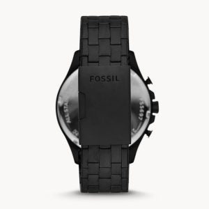 Fossil Men’s Chronograph Quartz Stainless Steel Black Dial 46mm Watch FS5697