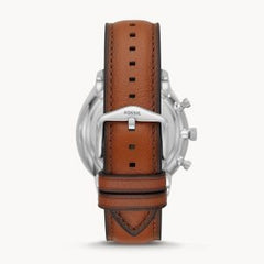 Fossil Men’s Chronograph Quartz Leather Strap Green Dial 44mm Watch FS5735