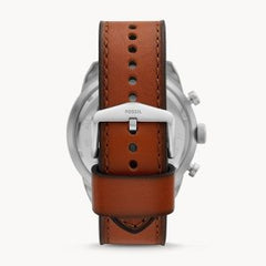 Fossil Men’s Chronograph Quartz Leather Strap Green Dial 50mm Watch FS5738