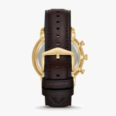 Fossil Men’s Quartz Leather Strap Black Dial 44mm Watch FS5763