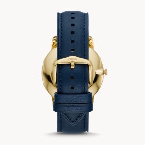 Fossil Men’s Quartz Leather Strap Blue Dial 44mm Watch FS5789