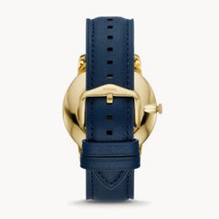 Fossil Men’s Quartz Leather Strap Blue Dial 44mm Watch FS5789