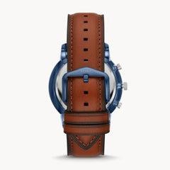 Fossil Men’s Quartz Leather Strap Blue Dial 44mm Watch FS5791
