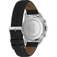 Hugo Boss Men’s Quartz Black Leather Strap Black Dial 44mm Watch 1513782