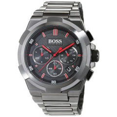 Hugo Boss Men’s Chronograph Quartz Stainless Steel Grey Dial 45mm Watch 1513361