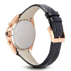 Hugo Boss Men’s Quartz Leather Strap Black Dial 45mm Watch 1513092