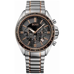 Hugo Boss Men’s Chronograph Quartz Stainless Steel Black Dial 47mm Watch 1513094