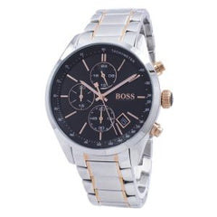 Hugo Boss Men’s Chronograph Quartz Stainless Steel Black Dial 44mm Watch 1513473