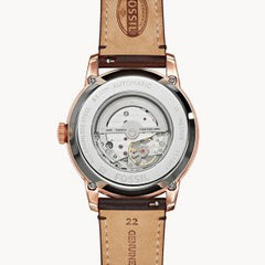 Fossil Men’s Automatic Leather Strap Beige Dial 44mm Watch ME3105